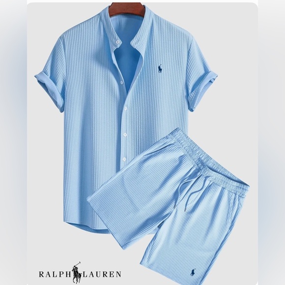 Ralph Lauren Other - Ralph Lauren Light Blue Men's Shirt and Shorts Set